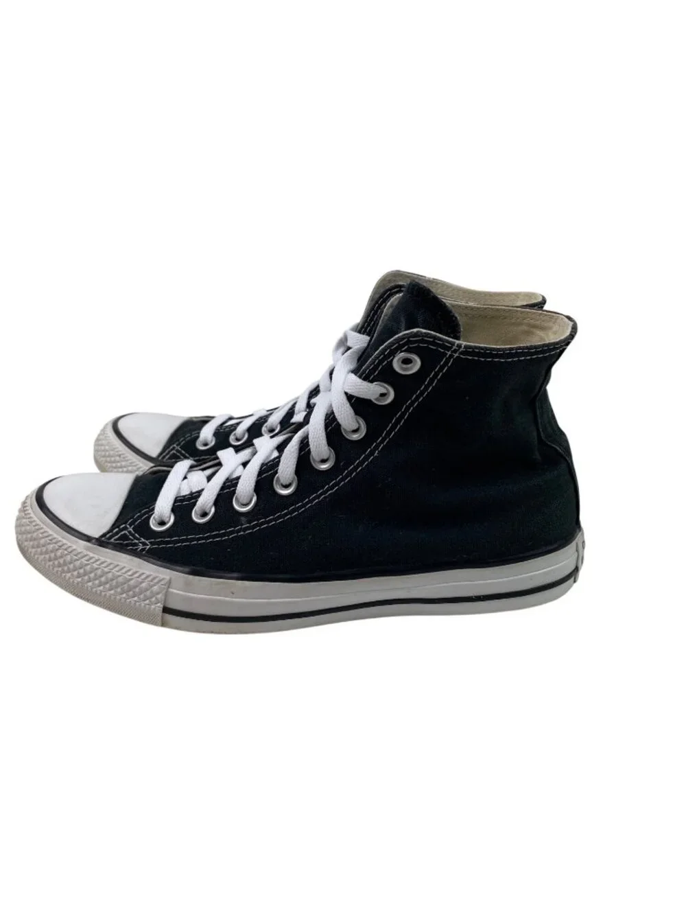 Converse Chuck Taylor All Star Hi Black White Sneakers Shoes Mens 7 Womens 9
